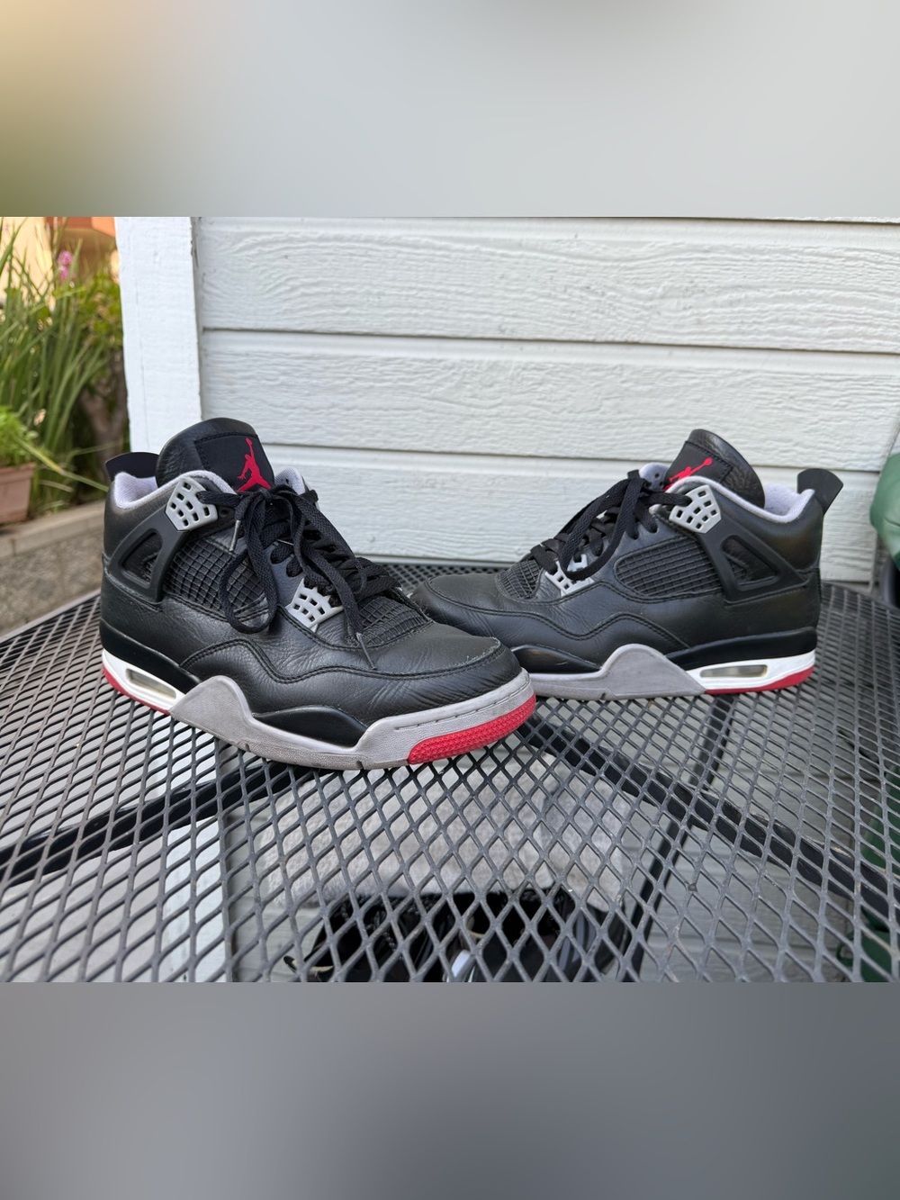 Jordan Black and Red Mid-Top Sneakers